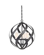 Quoizel Blacksmith 4 Light 20 Inch Pendant Light in Old Black Finish