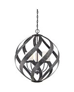 Quoizel Blacksmith 5 Light 26 Inch Pendant Light in Old Black Finish