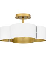 Quoizel Four Light SemiFlush Mount Balsam in Matte White