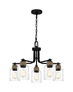 Quoizel Five Light Chandelier Baltic in Matte Black