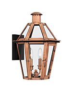 Quoizel Two Light Outdoor Wall Lantern Burdett in Aged Copper