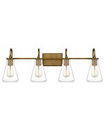 Boyton 4-Light Bathroom Vanity Light in Weathered Brass