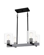 Caldwell 4-Light Linear Chandelier in Matte Black