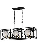 Chalamont 6-Light Island Chandelier in Earth Black