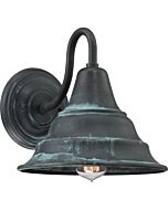 Carmel 1-Light Outdoor Wall Lantern in Aged Verde