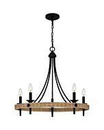 Quoizel Five Light Chandelier Catania in Matte Black