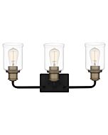 Cox 3-Light Bathroom Vanity Light in Matte Black