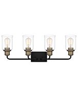 Cox 4-Light Bathroom Vanity Light in Matte Black