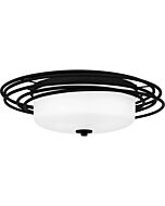 Quoizel Two Light Flush Mount Calliope in Matte Black