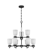 Quoizel Conrad 9 Light 27 Inch Transitional Chandelier in Brushed Nickel