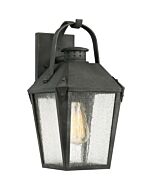 Quoizel Carriage 8 Inch Outdoor Wall Light in Mottled Black