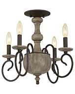 Quoizel Castile 4 Light 18 Inch Ceiling Light in Rustic Black