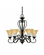 Quoizel Duchess 5 Light 22 Inch Traditional Chandelier in Palladian Bronze