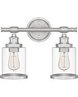 Dixie 2-Light Bathroom Vanity Light in Brushed Nickel