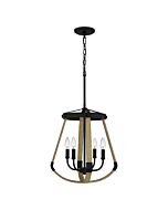 Demura 4-Light Pendant in Matte Black