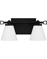 Daniels 0-Light Bathroom Vanity Light in Matte Black