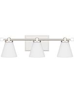 Daniels 0-Light Bathroom Vanity Light in Polished Nickel