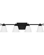 Daniels 0-Light Bathroom Vanity Light in Matte Black