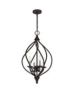 Quoizel Four Light Pendant Dupont in Old Bronze