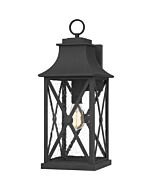 Quoizel One Light Outdoor Wall Mount Ellerbee in Mottled Black