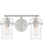 Quoizel Two Light Bath Fixture Emerson in Brushed Nickel