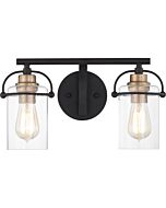 Quoizel Two Light Bath Emerson in Matte Black