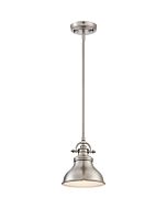 Quoizel Emery 8 Inch Pendant Light in Brushed Nickel