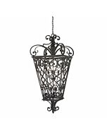 Quoizel Fort Quinn 8 Light 52 Inch Outdoor Hanging Light in Marcado Black