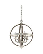 Quoizel Fusion 4 Light 20 Inch Transitional Chandelier in Brushed Nickel