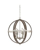 Quoizel Fusion 6 Light 29 Inch Transitional Chandelier in Brushed Nickel