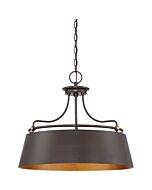 Quoizel Fairview 4 Light 24 Inch Pendant Light in Western Bronze