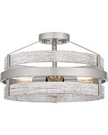 Gadsen 3-Light Semi-Flush Mount in Brushed Nickel