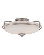 Quoizel Griffin 3 Light 17 Inch Ceiling Light in Antique Nickel