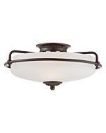 Quoizel Griffin 3 Light 17 Inch Ceiling Light in Palladian Bronze