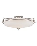 Quoizel Griffin 4 Light 21 Inch Ceiling Light in Antique Nickel