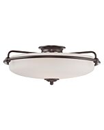 Quoizel Griffin 4 Light 21 Inch Ceiling Light in Palladian Bronze