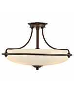 Quoizel Griffin 21 Inch Ceiling Light in Palladian Bronze