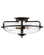 Quoizel Griffin 3 Light 17 Inch Ceiling Light in Palladian Bronze