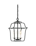 Quoizel Gallery 3 Light 15 Inch Transitional Chandelier in Royal Ebony