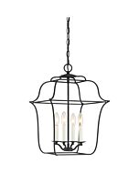 Quoizel Gallery 4 Light 20 Inch Transitional Chandelier in Royal Ebony