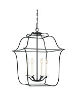 Quoizel Gallery 6 Light 30 Inch Transitional Chandelier in Royal Ebony