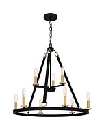 Graylyn 9-Light Chandelier in Matte Black