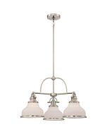 Quoizel Grant 3 Light 16 Inch Transitional Chandelier in Brushed Nickel