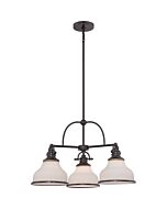 Quoizel Grant 3 Light 16 Inch Transitional Chandelier in Palladian Bronze