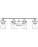 Quoizel Grant 4 Light 10 Inch Bathroom Vanity Light in Polished Chrome