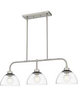 Halsey 3-Light Island Chandelier in Brushed Nickel