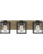 Holsten 3-Light Bathroom Vanity Light in Matte Black