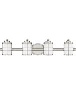 Hazlett 4-Light Bathroom Vanity Light in Brushed Nickel