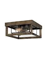 Infinger 2-Light Flush Mount in Statuary Bronze