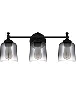 Jenson 3-Light Bathroom Vanity Light in Matte Black